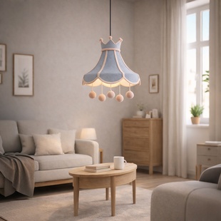 光与型造物所 卧室儿童房马戏团帐篷吊灯多巴胺皇冠卡通创意吊灯