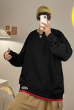 秋冬新款模特图韩版大码港风男款圆领卫衣外套XZ1415-2#W5509#，男装卫衣，星座301D-4(原星座1004-4）