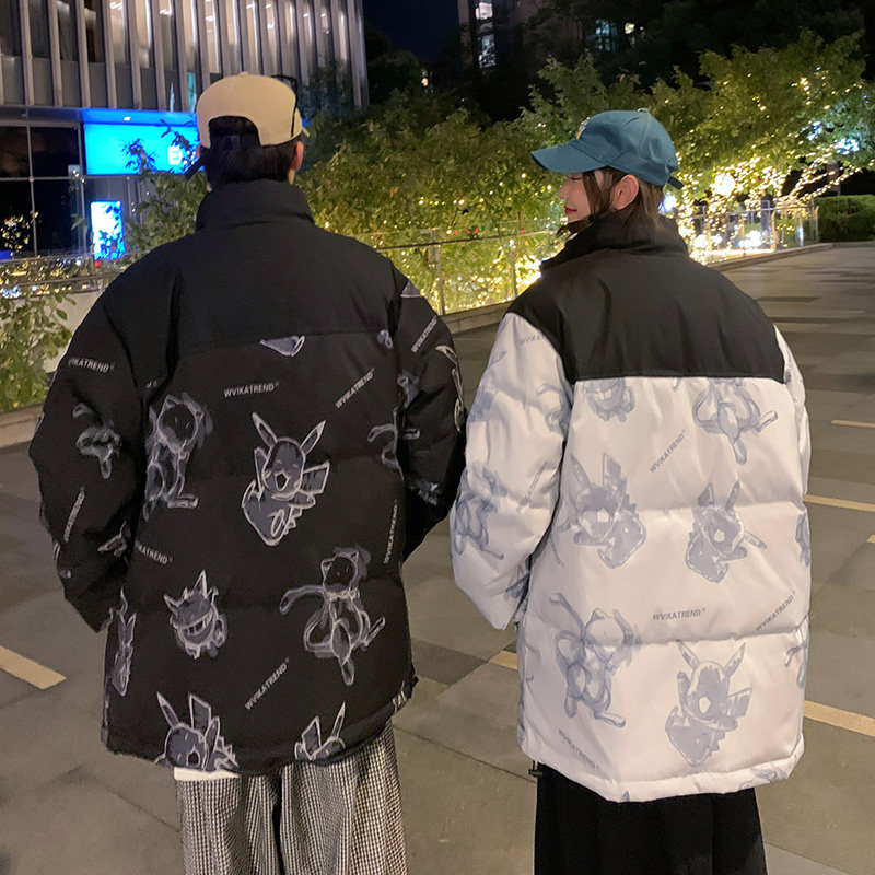 现货主推款时尚连帽男女同款刺绣港风学生白鸭绒羽绒服R9011P150,男装羽绒服,星座301D-4(原星座1004-4）