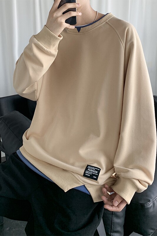 秋冬新款时尚大码港风圆领套头T恤卫衣男女款XZ1415-2#W5516#,男装卫衣,星座301D-4(原星座1004-4）