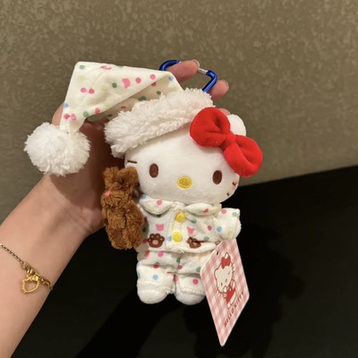 正版可爱HelloKitty包包挂件卡通小玩偶睡衣哈喽kt钥匙扣圣诞礼物