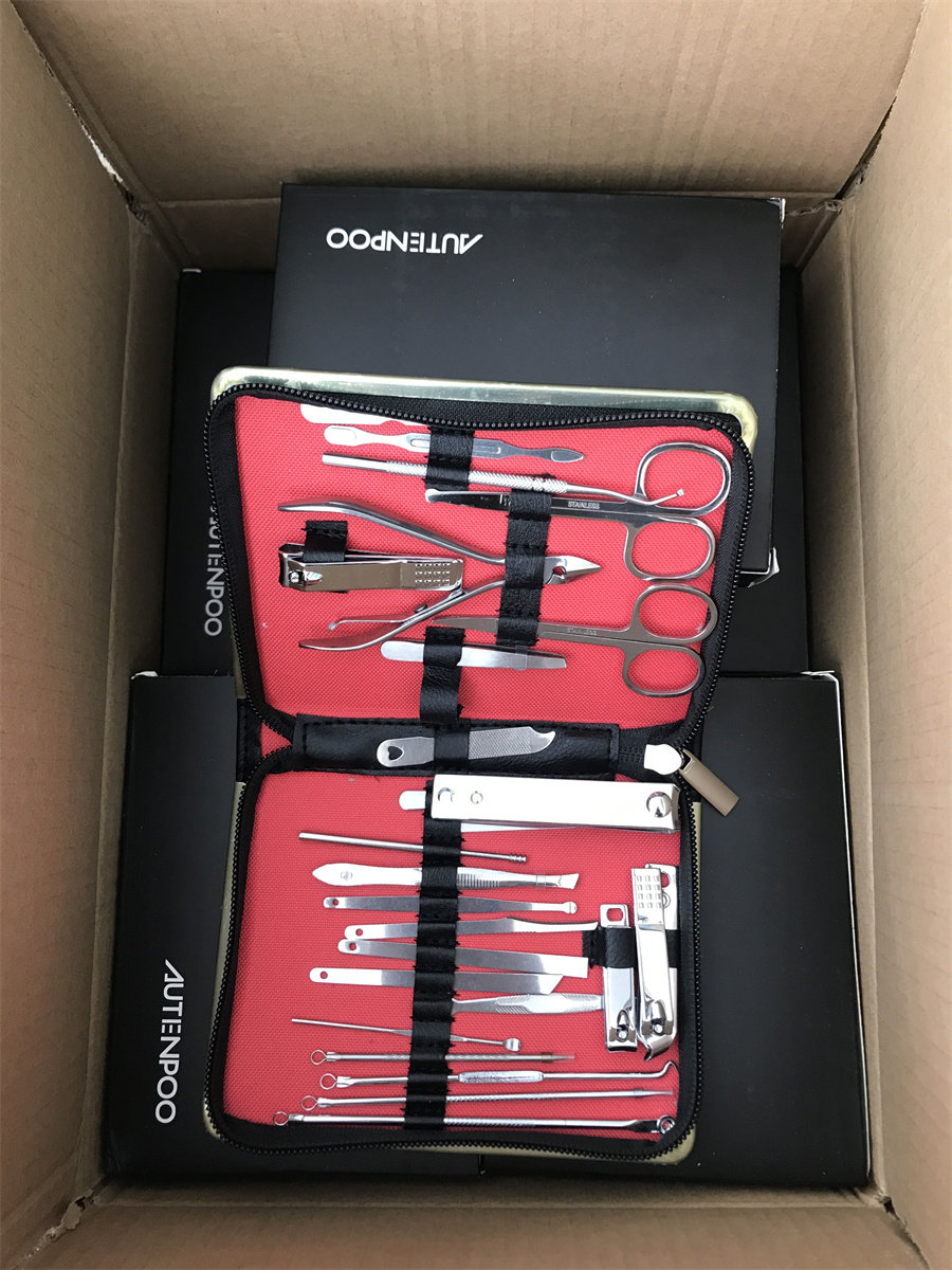 不锈钢指甲修甲工具26件套·