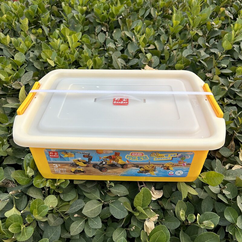 邦宝大颗粒拧螺丝积木套装工程车