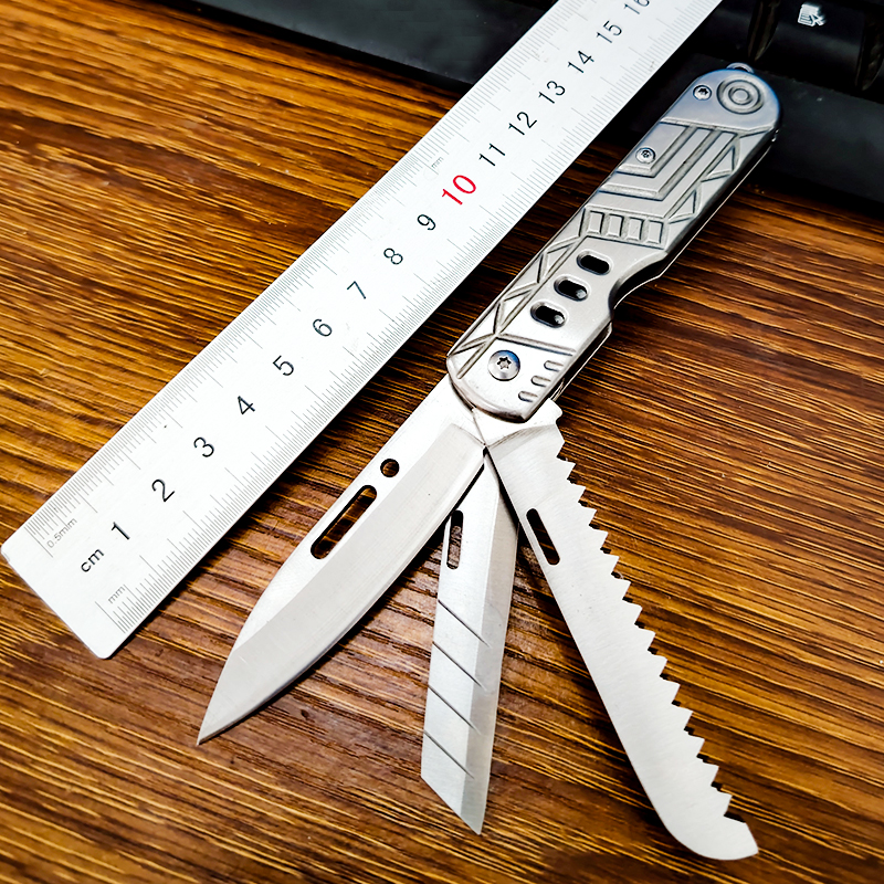 户外EDC小刀锋利高硬度折叠刀多功能组合工具随身露营便携不锈钢