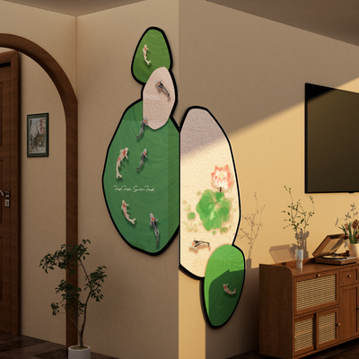 电视机背景墙面装饰挂壁画拐护转角客厅亚克力3d立体贴纸遮丑高级
