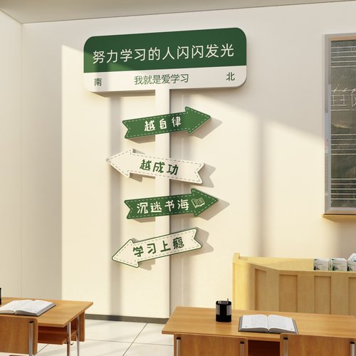 班级布置教室装饰文化墙贴