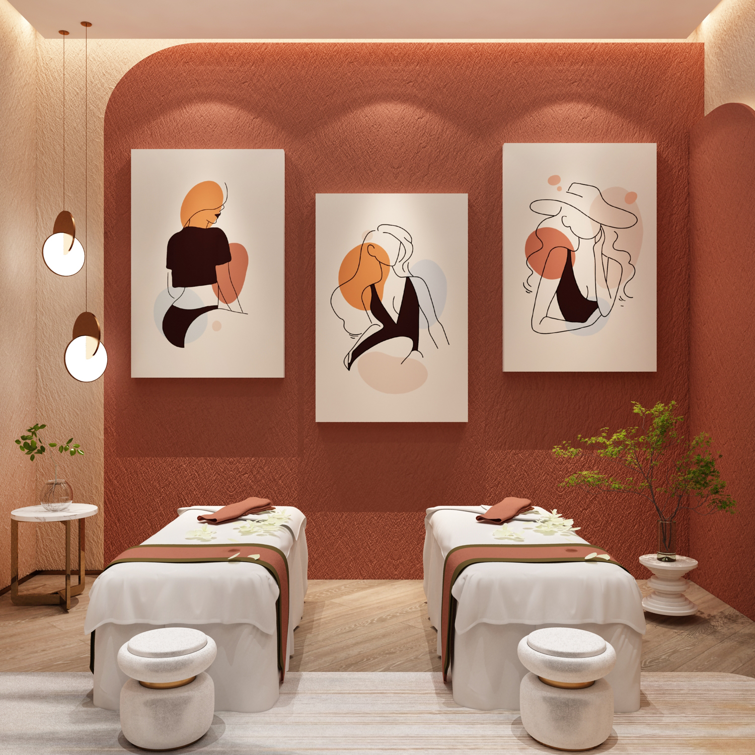 美容院装饰品房间布置