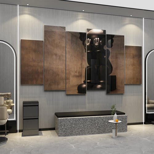 理发美发店海报背景墙贴纸