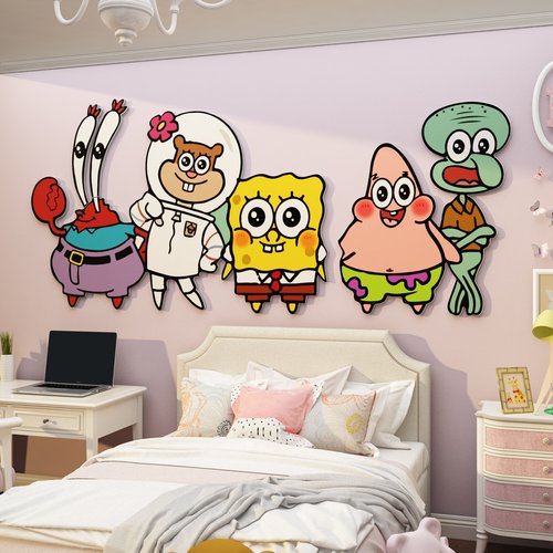 儿童房间布置海绵宝宝装饰