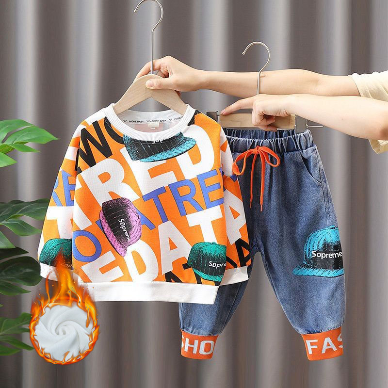 童装男童套装衣服秋冬款儿童卫衣