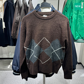 冬季 菱形纹提花针织衫 新品 柜329 男装 宽松长袖 男毛衣5755332 700