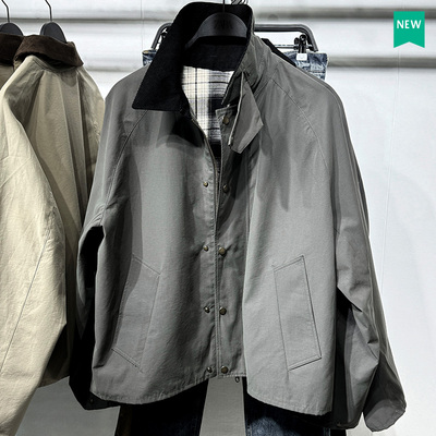 ZA男装撞色领科技面料工装夹克