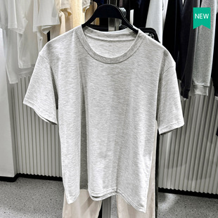 男装 夏季 柔软棉质宽松圆领套头短袖 T恤打底衫 408 柜229 5644 新品