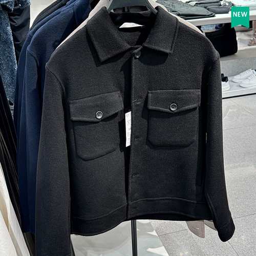 ZA男装毛呢夹克翻领春秋标准