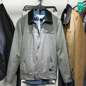 撞色领薄棉外套 柜499 美拉德纹理棉服男士 男装 1538369 秋冬新品