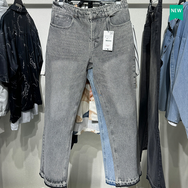 柜429！春秋新款男装美式水洗棉质舒适修身牛仔裤喇叭裤0840333