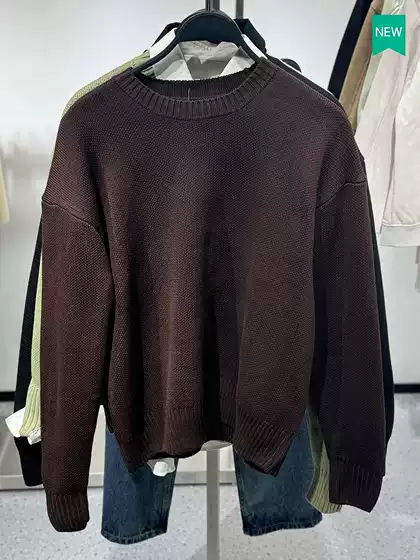 Cabinet 329! New Fall/Winter Men's Blended Loose Crewneck Knit Pullover Sweater 3920325 717