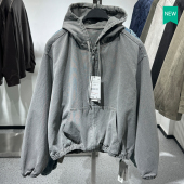 休闲宽松水洗牛仔连帽夹克外套4365371 柜429 美式 男装 802 秋季