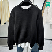 秋冬男装 美式 休闲圆领混纺毛衣纯色针织打底衫 柜329 3920325 800