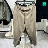 秋季 阔腿裤 新款 柜329 男装 宽松绒面质感松紧腰休闲裤 3046385 832