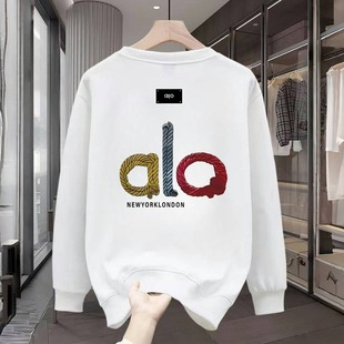 奥莱 宽松运动打底衫 秋冬新款 上衣男女潮韩版 百搭卫衣 加绒长袖