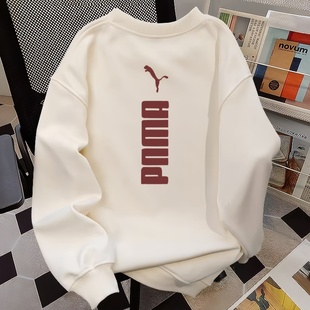 品牌印花重磅卫衣男女情侣圆领上衣 奥特莱斯2025秋冬新款 奥莱