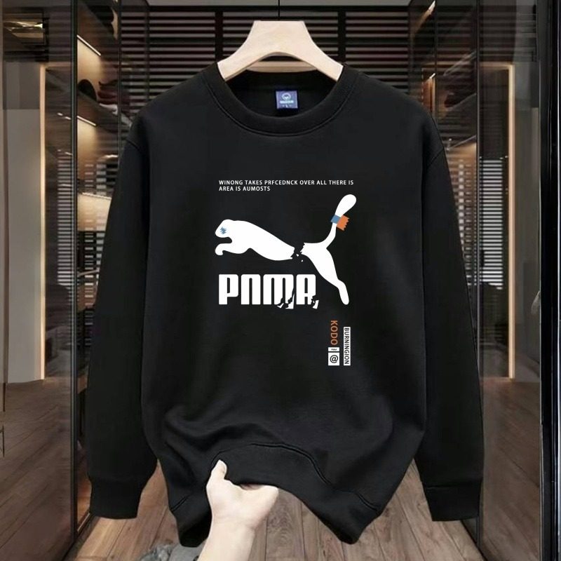 【奥莱】圆领卫衣春秋季薄款美式复古慵懒风宽松无帽长袖上衣潮牌,男装,汉服,淘宝优惠券,粉丝福利购,淘宝优惠卷