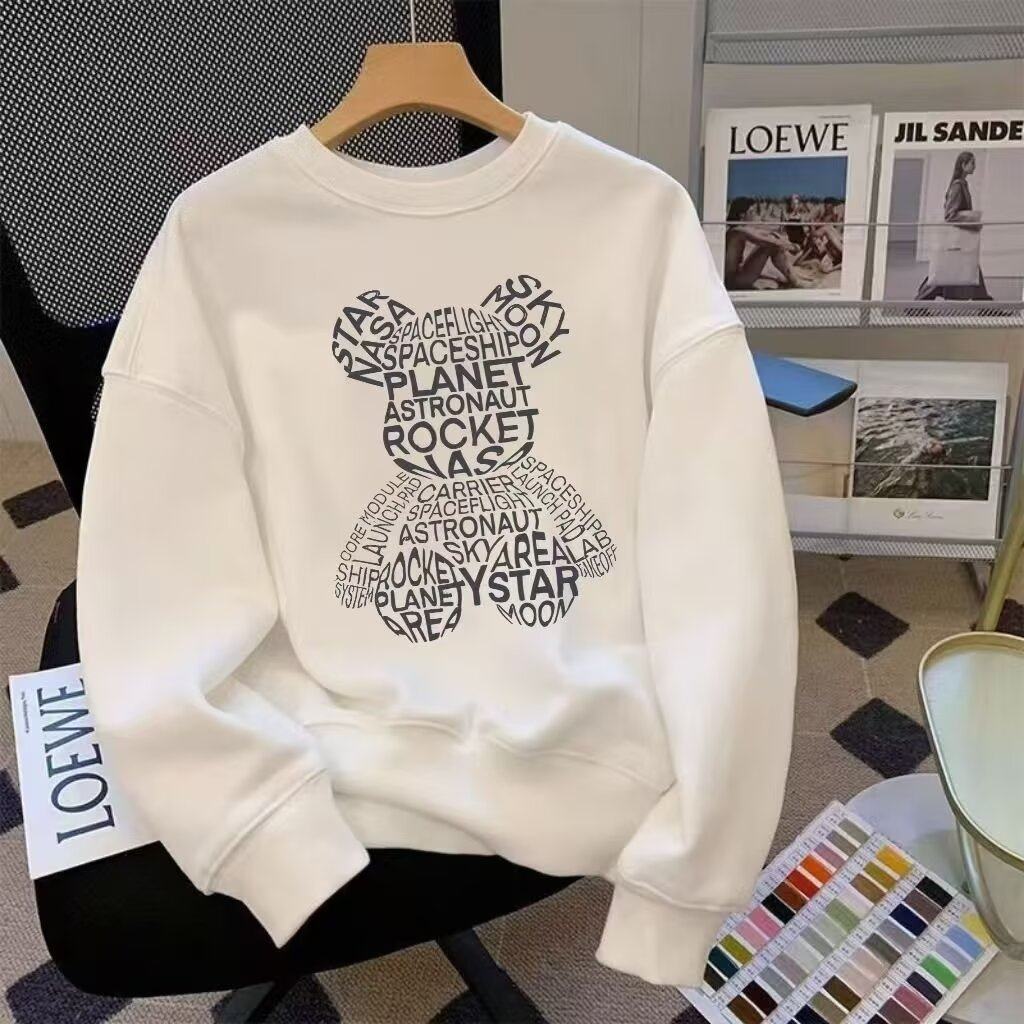 【奥莱】奥特莱斯字母小熊圆领卫衣男装秋冬季新款宽松潮牌上衣,男装,秀禾服,淘宝优惠券,粉丝福利购,淘宝优惠卷