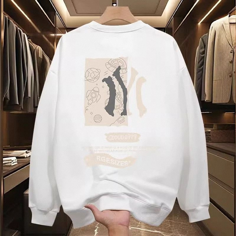 【奥莱】潮牌百搭男女2025年秋冬新款时尚卡通印花圆领长袖卫衣