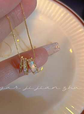 SUGAR 超仙贝母小蛮腰项链女夏季轻奢小众设计感高级百搭锁骨链