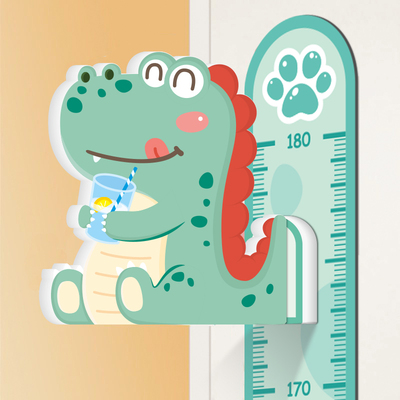 儿童量身高墙贴精准测量仪尺家用磁吸式整条3d立体宝宝身高贴纸