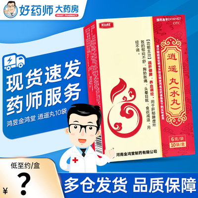 【鸿昱金鸿堂】逍遥丸(水丸)6g*10袋/盒