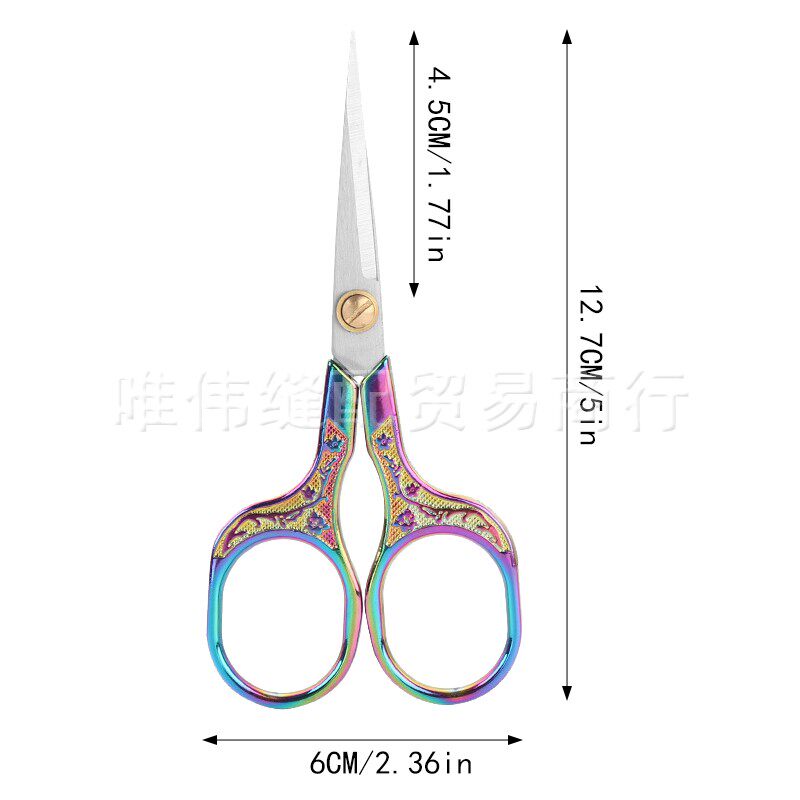 손으로 자르는 스테인레스 스틸 가정용 재봉사 자수 재단사 종이 컷 절묘한 뾰족한 팁 복고풍 작은 가위