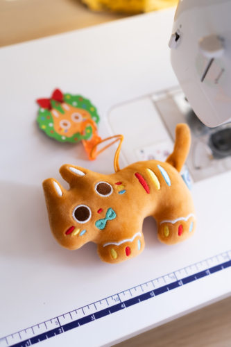 好运橘猫毛绒挂件可爱原创姜饼猫