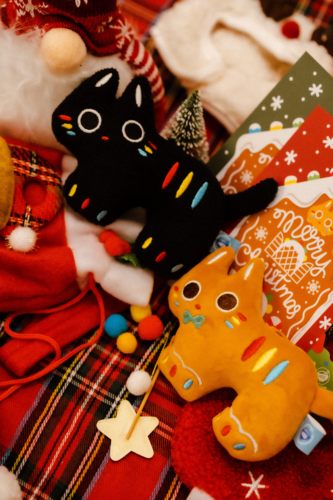 好运橘猫毛绒挂件可爱原创姜饼猫
