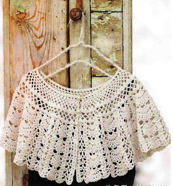 手工毛衣定制手钩日系森女缕空扇贝花披肩斗篷罩衣空调针织衫女