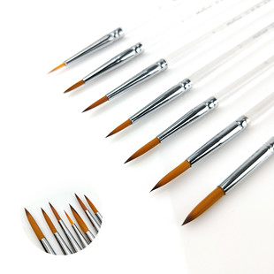 水彩水粉描边毛笔油画笔 马蒂斯透明简约手绘尼龙勾线边笔套装 包邮