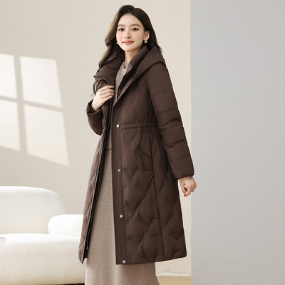 中长款羽绒服雪中飞韩版连帽
