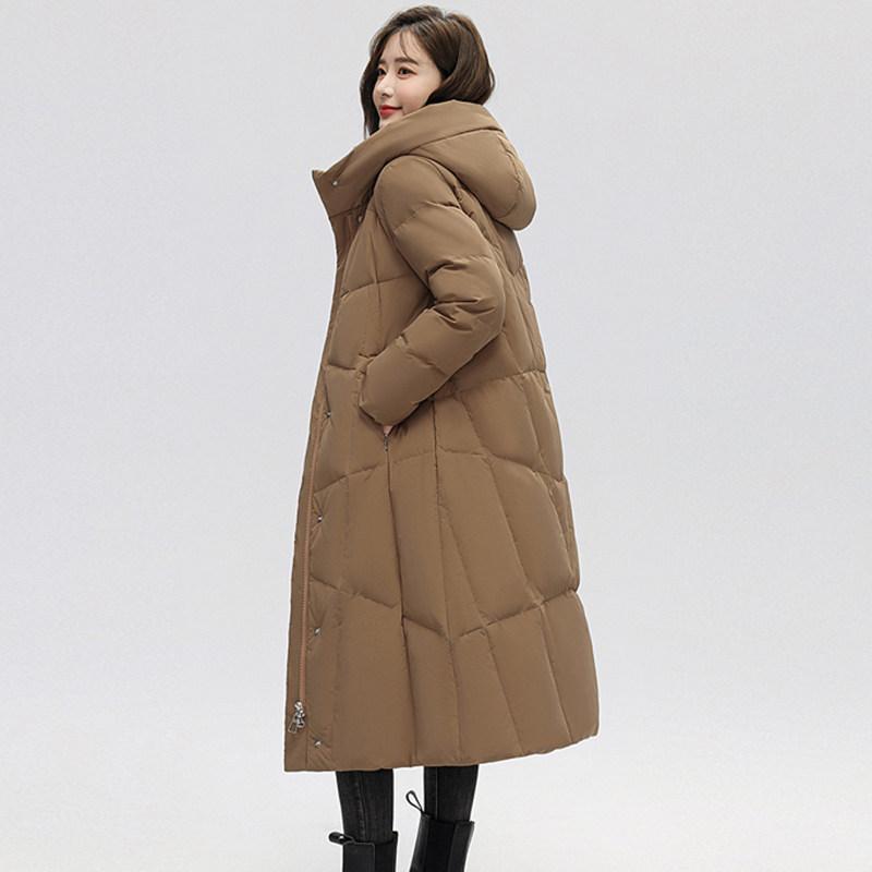 雪中飞保暖中长款羽绒服连帽