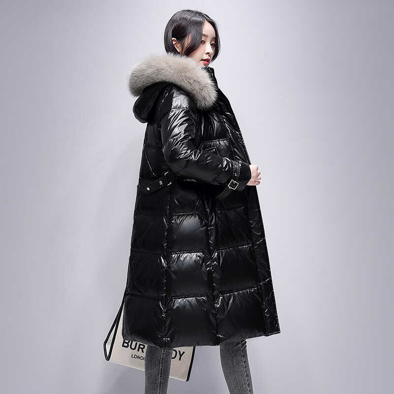 雪中飞韩版中长款连帽免洗羽绒服