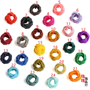 三层菠萝结DIY手工编织配饰 菠萝扣线圈红绳手链结菠萝球帽吊坠绳