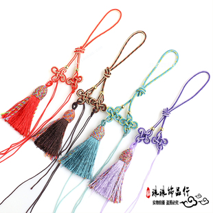 diy编织古玩梅花结手把件挂绳中国结流苏吊穗饰品车挂香包配绳