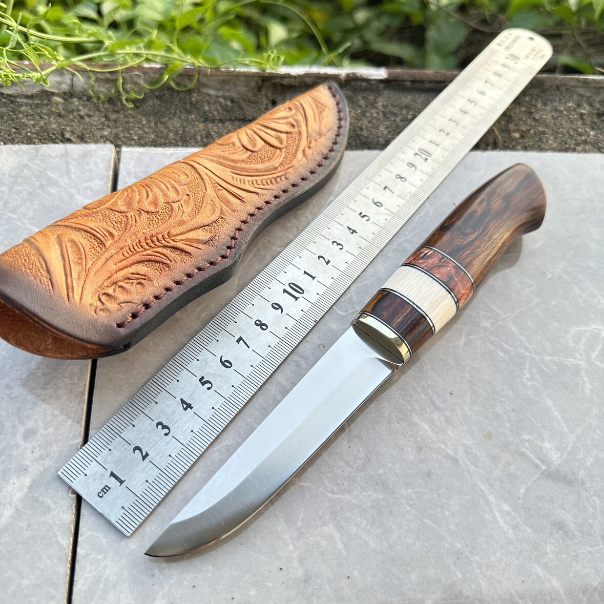 奥地利保真M390钢北欧小直刀户外刀具 手工刀定制水果刀自产自销