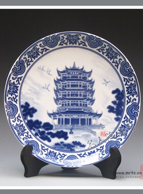 大师制作名人武汉礼品瓷景德镇陶瓷摆件瓷器美术家唐德贵黄鹤楼盘