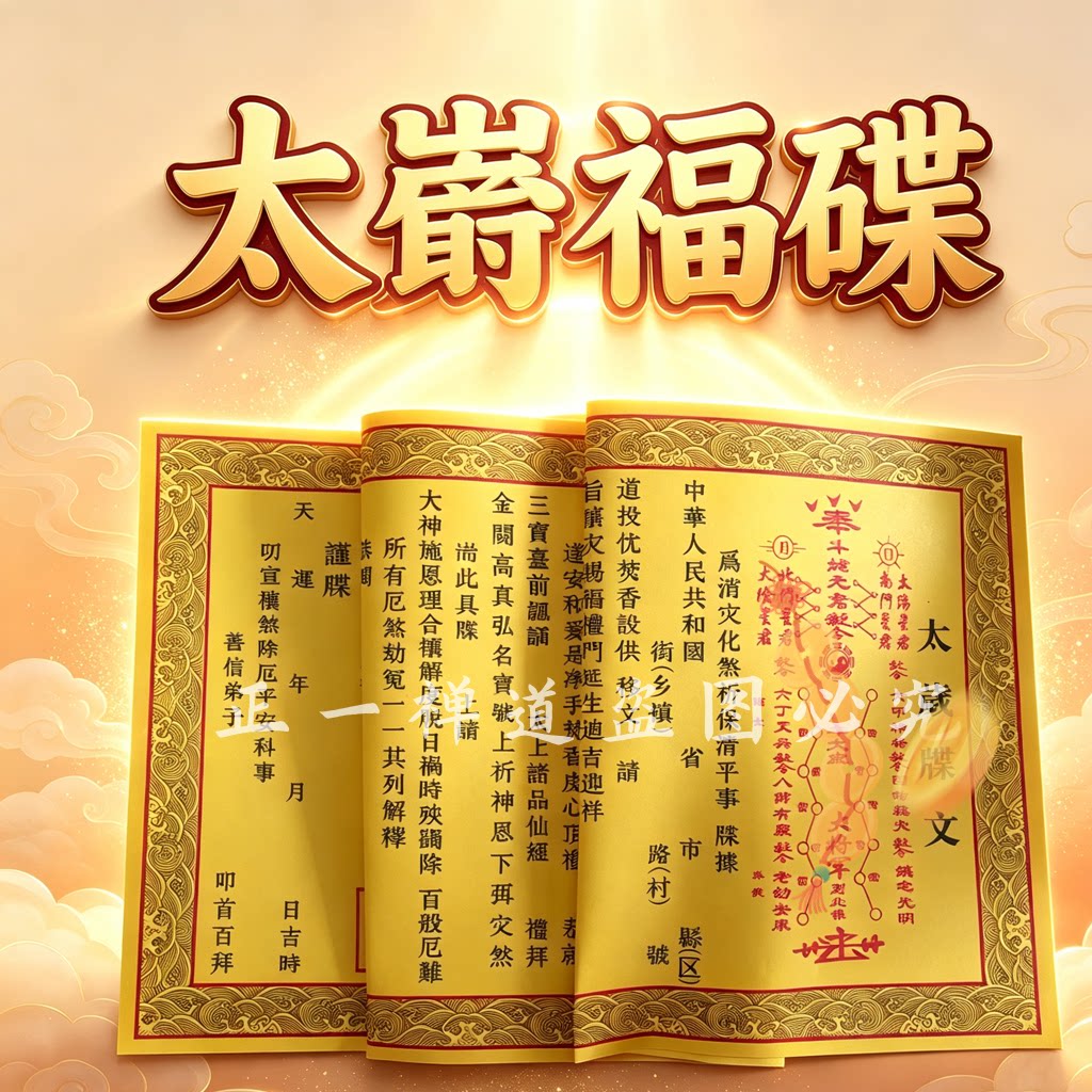 【先生推荐】正一道解sui大吉福纸财库平安普陀宣纸财神财运吉利