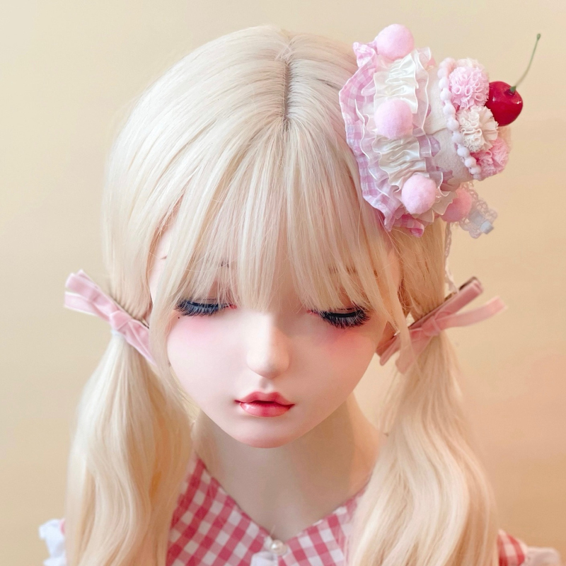 本守造原创樱桃蛋糕绒球礼帽发夹