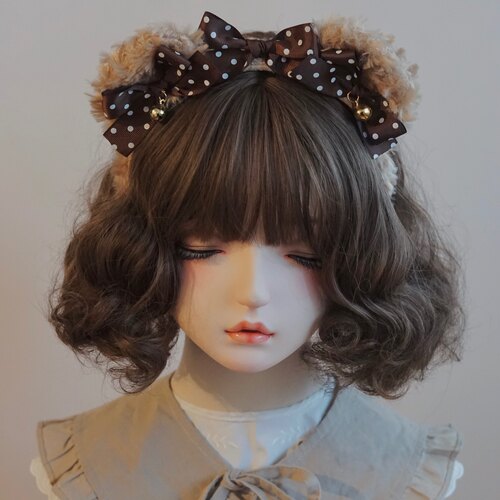 波点小熊熊波点蝴蝶结本守造原创