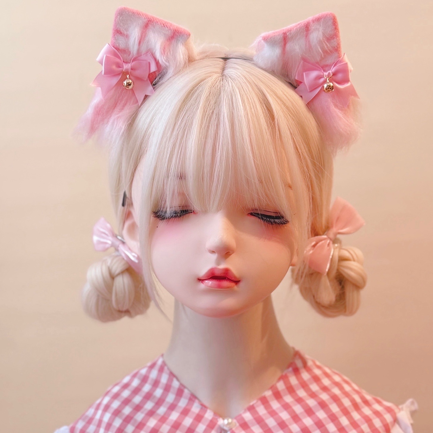 本守造原创蝴蝶结铃铛猫耳发箍