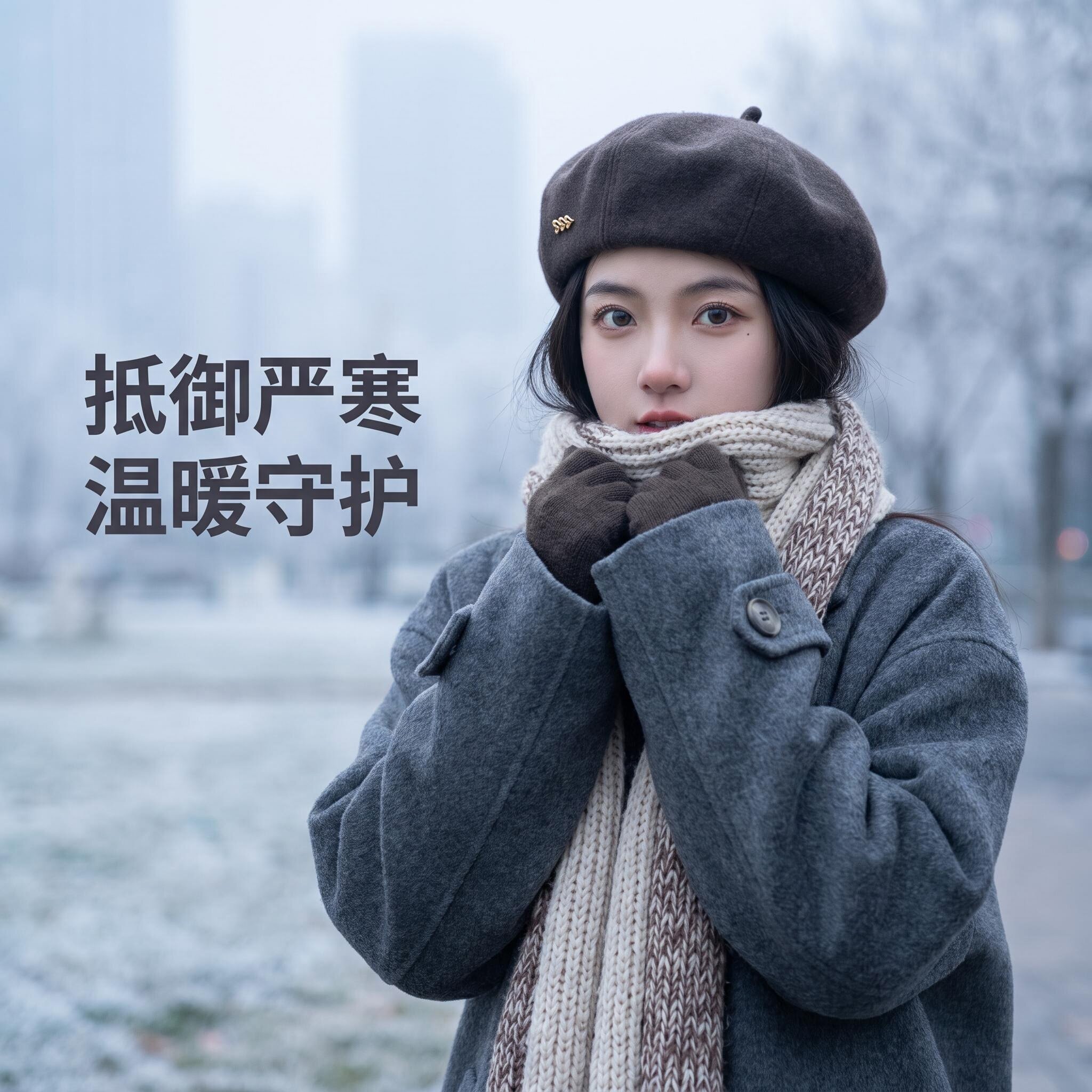 秋冬复古毛呢贝雷帽女显脸小保暖