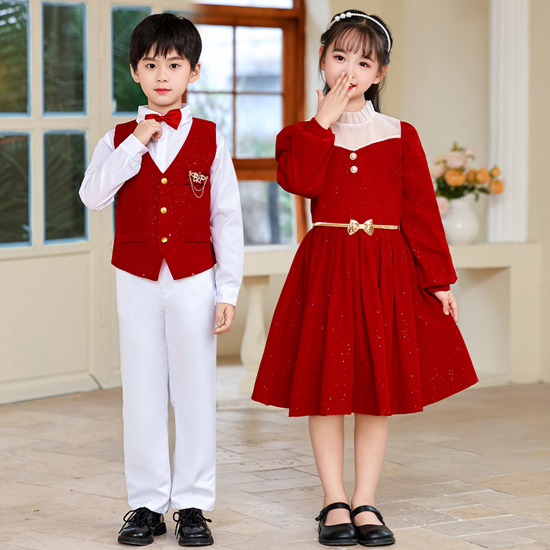 儿童合唱演出服礼服元旦